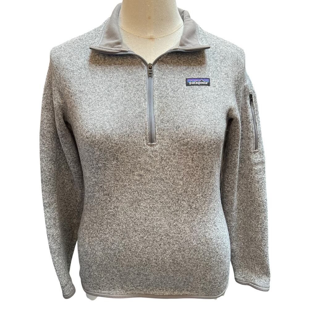 Patagonia Better Sweater 1/4 Zip Fleece Pullover Gray Women’s Large EUC